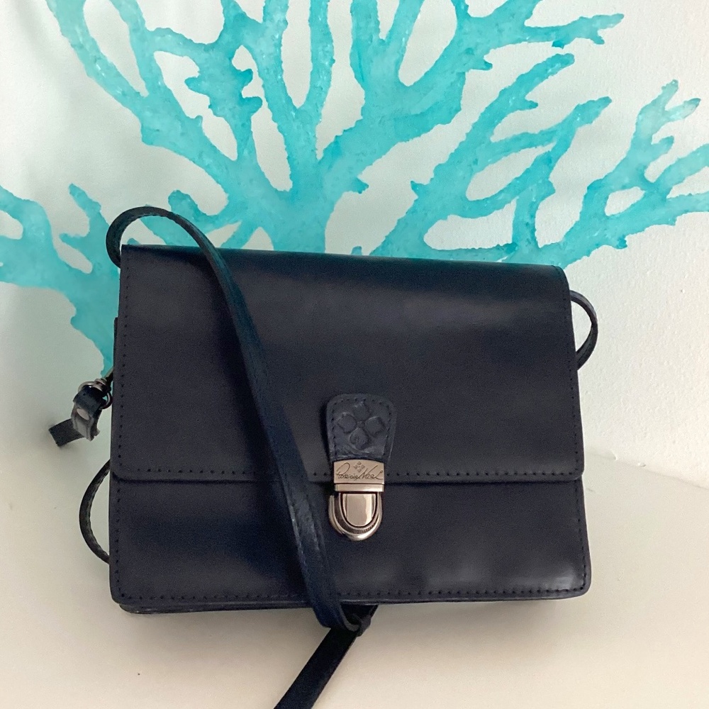 NWT PATRICIA NASH NAVY BLUE LEATHER CROSSBODY BAG PURSE - Picture 1 of 14